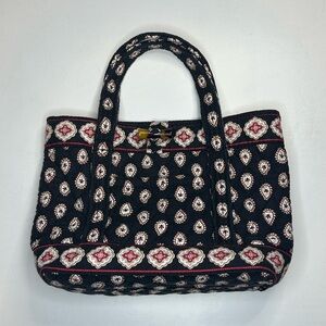 Vera Bradley Pirouette Black Floral Purse Mini Shoulder Bag Tote Bag